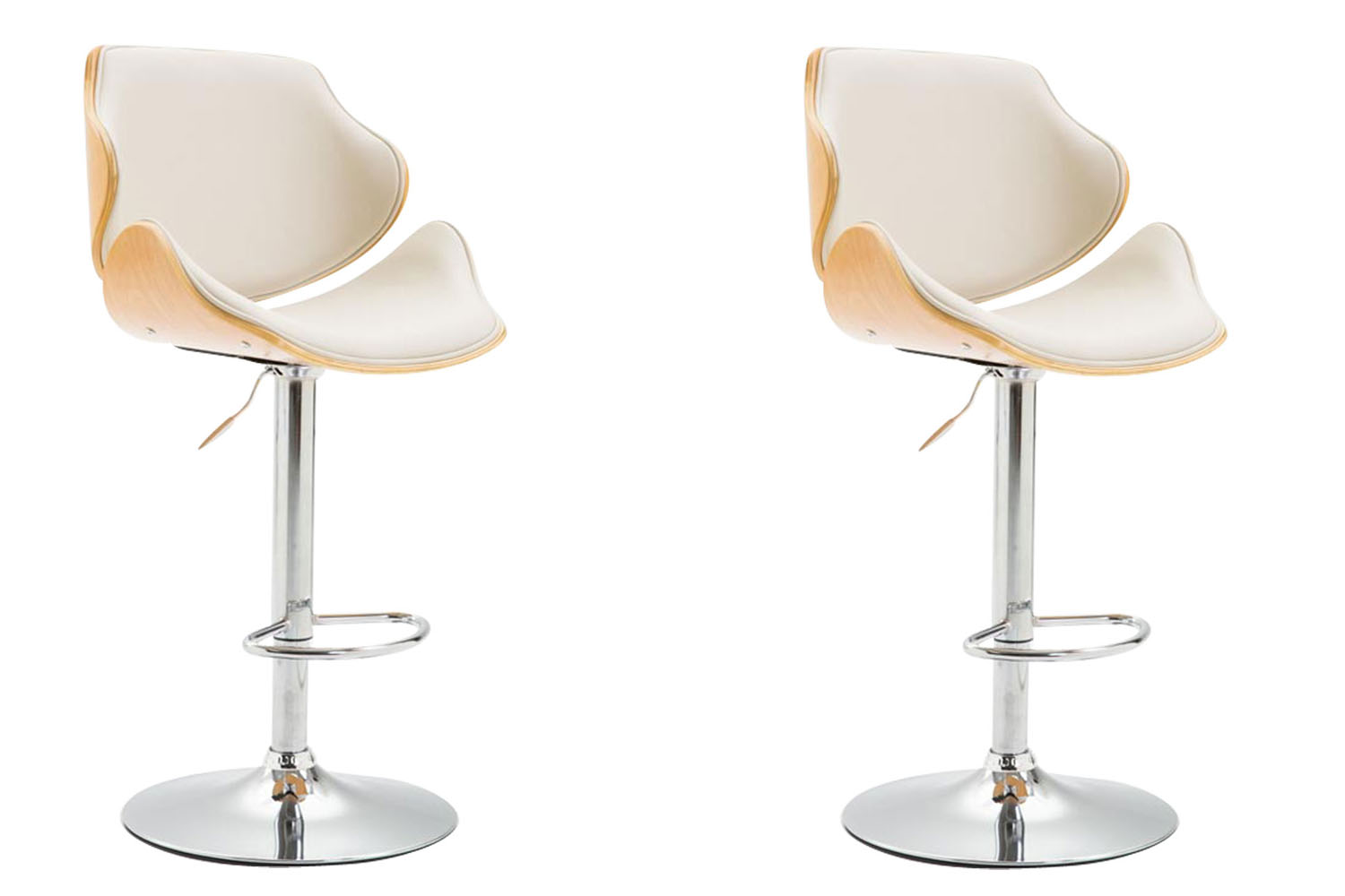 2er Set Barhocker Belem Kunstleder natura