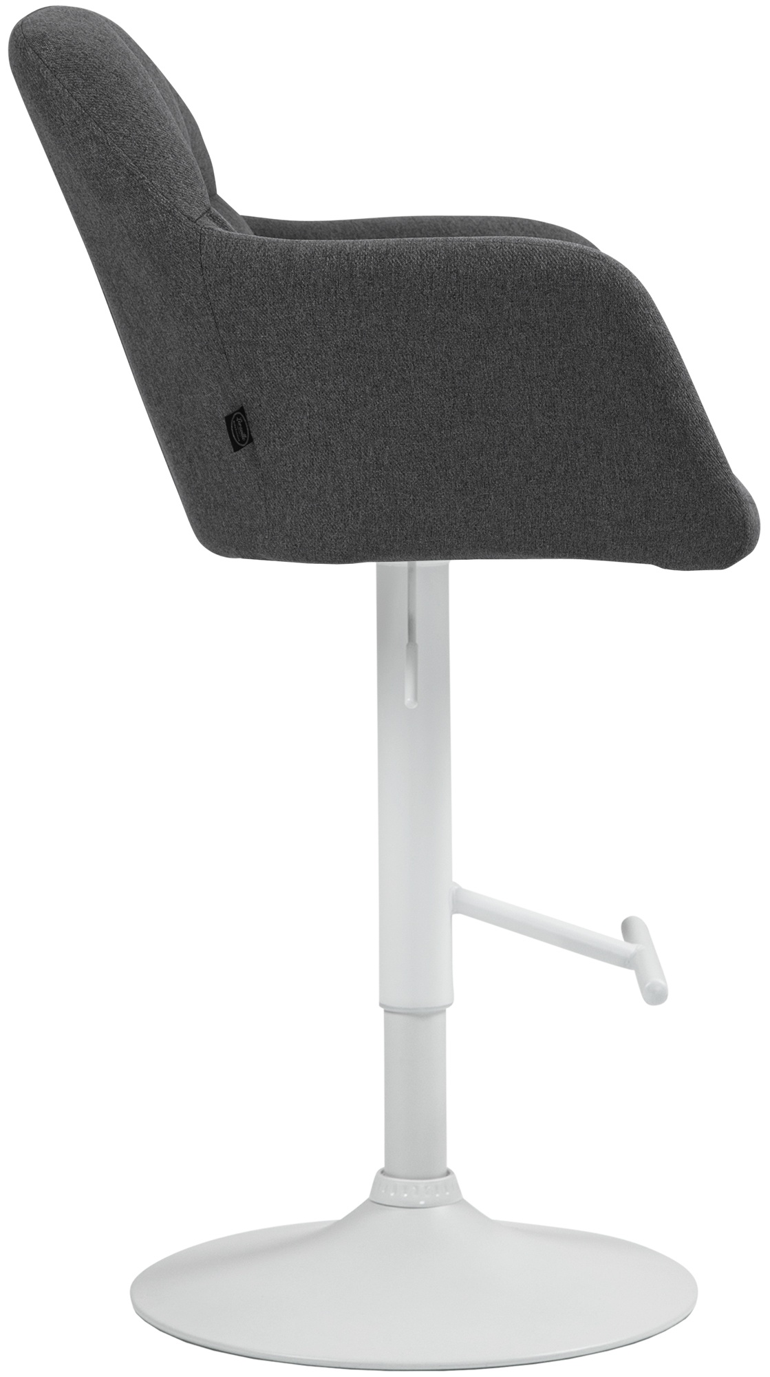 Barhocker Natoma Stoff weiß
