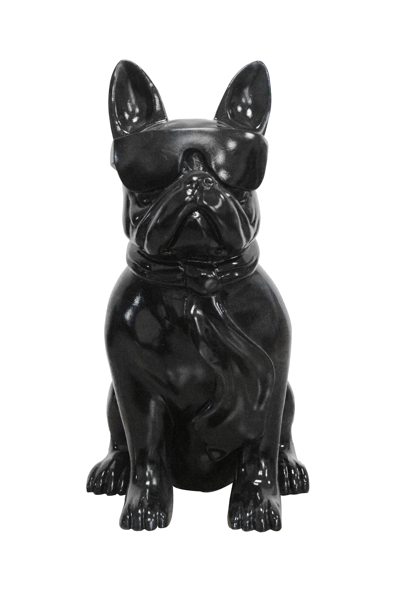 Bullterrier-Skulptur Schwarz
