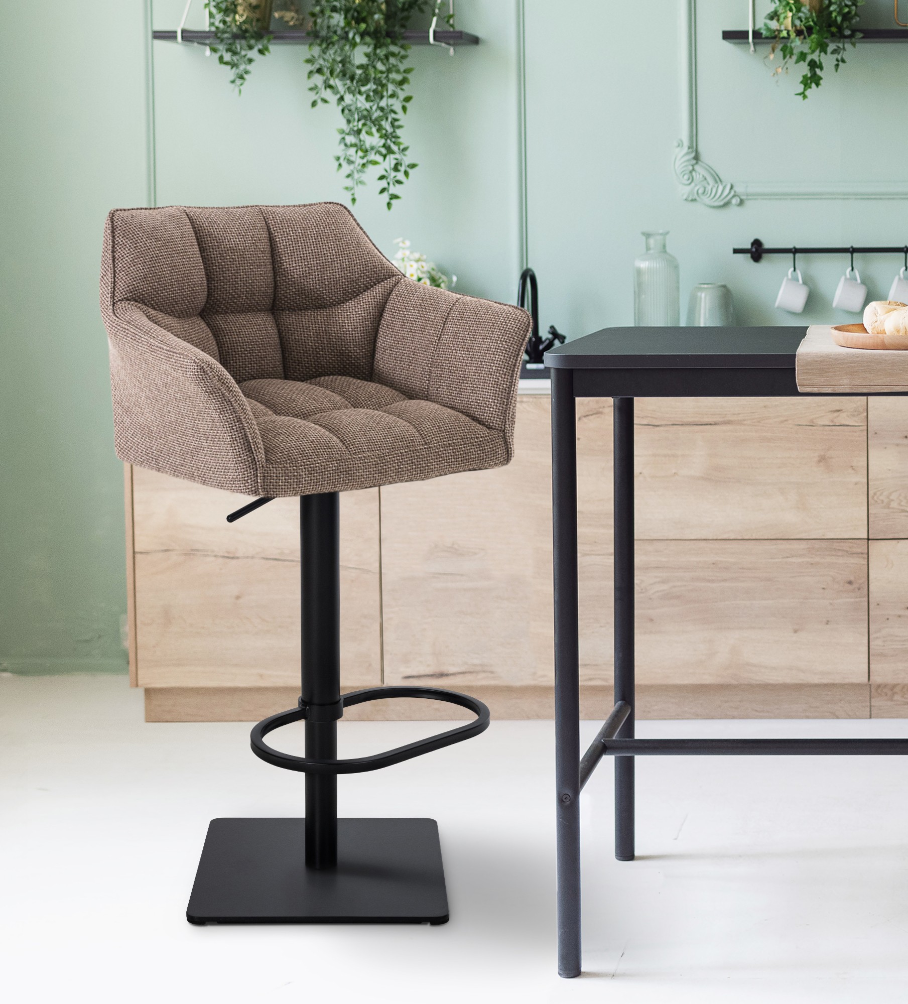 Barhocker Damaso B Stoff