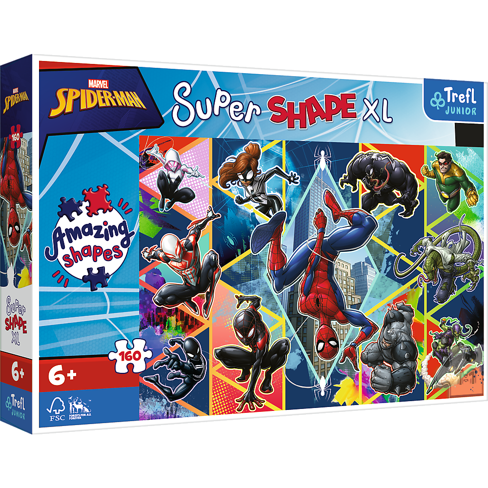 Trefl Puzzles Marvel Spiderman - Junior Super Shape XL Puzzle 160 Teile
