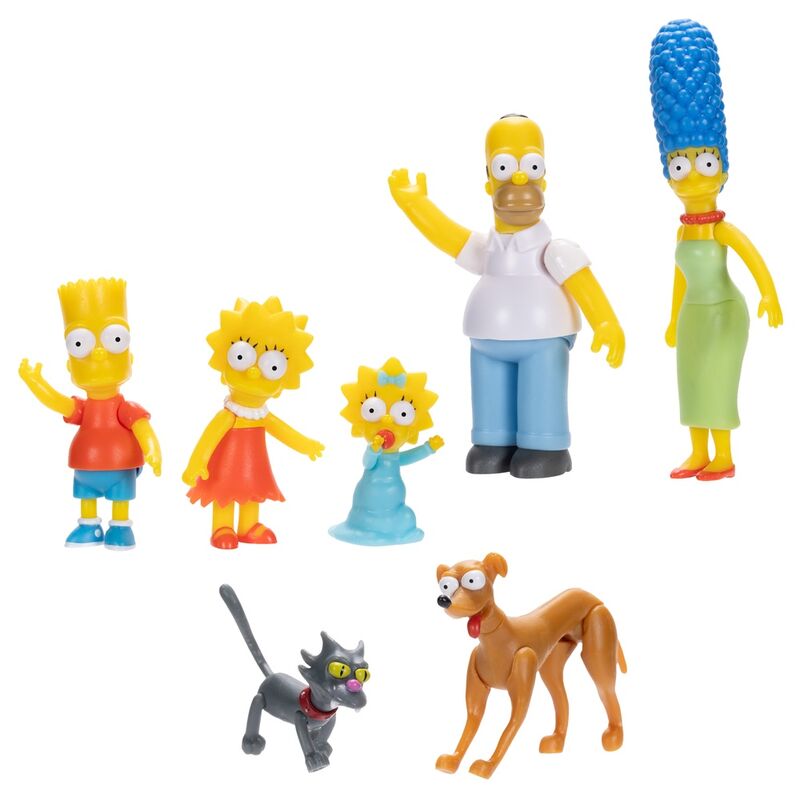 Jakks Pacific Sammel- & Spielfiguren The Simpsons Family - 7 Figuren Set - 6 cm