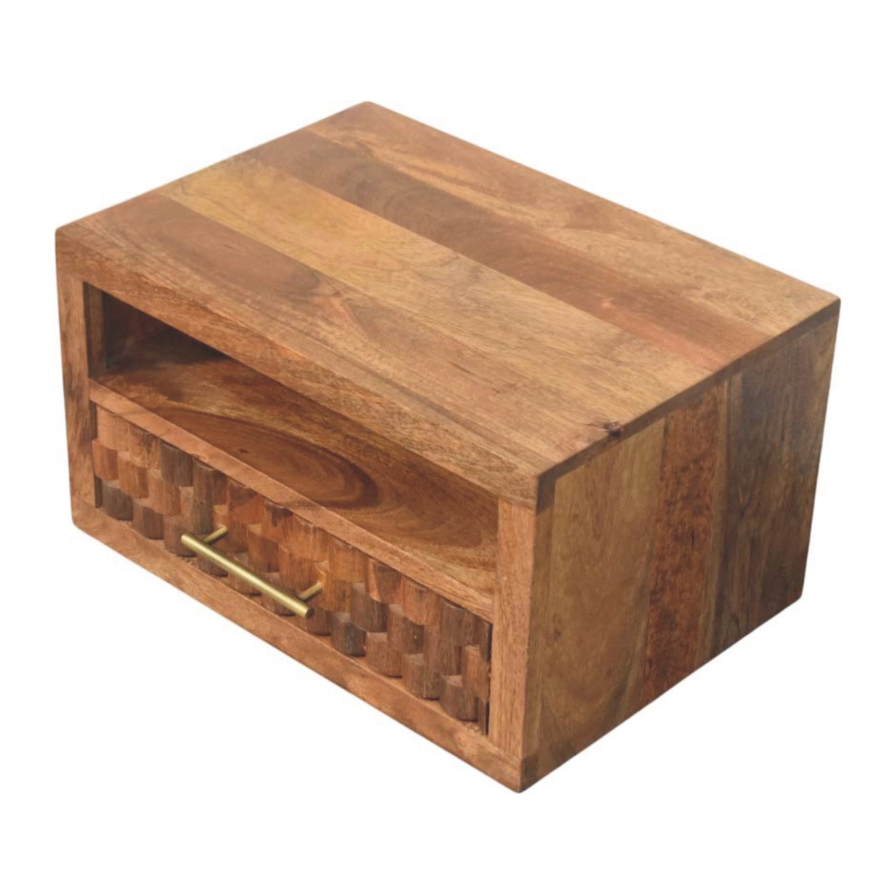 Arno Wandnachttisch in Golden Teak