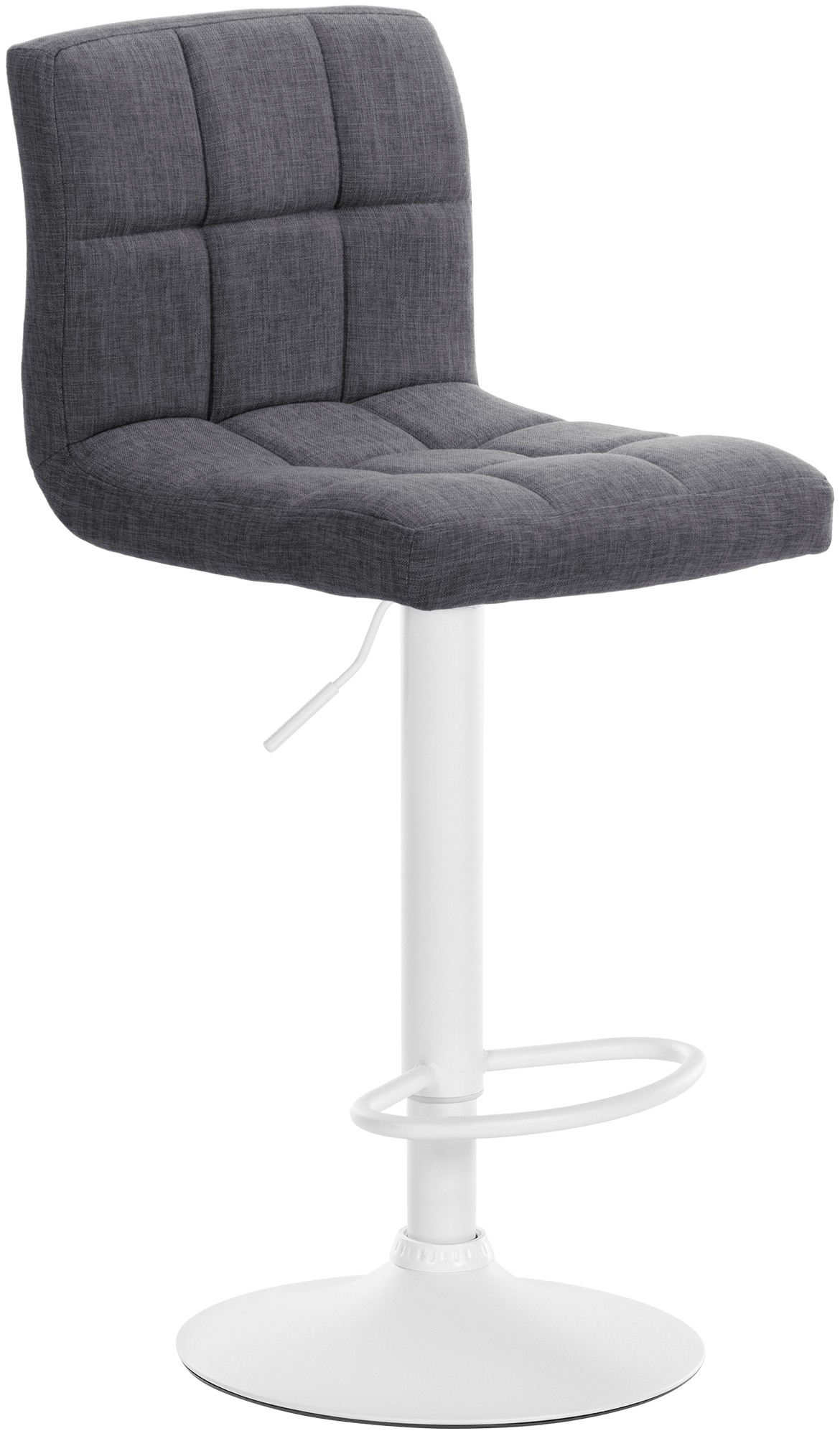 2er Set Barhocker Calma Stoff weiß
