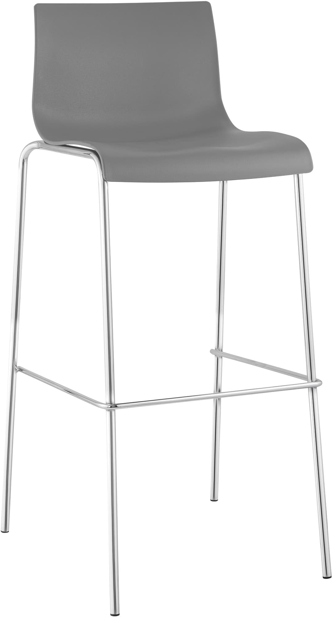 Barhocker Hoover Chrom 4-Fuß Gestell