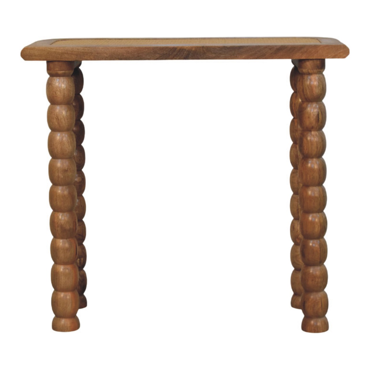 Konsolentisch aus Rattan mit Spindel-Design