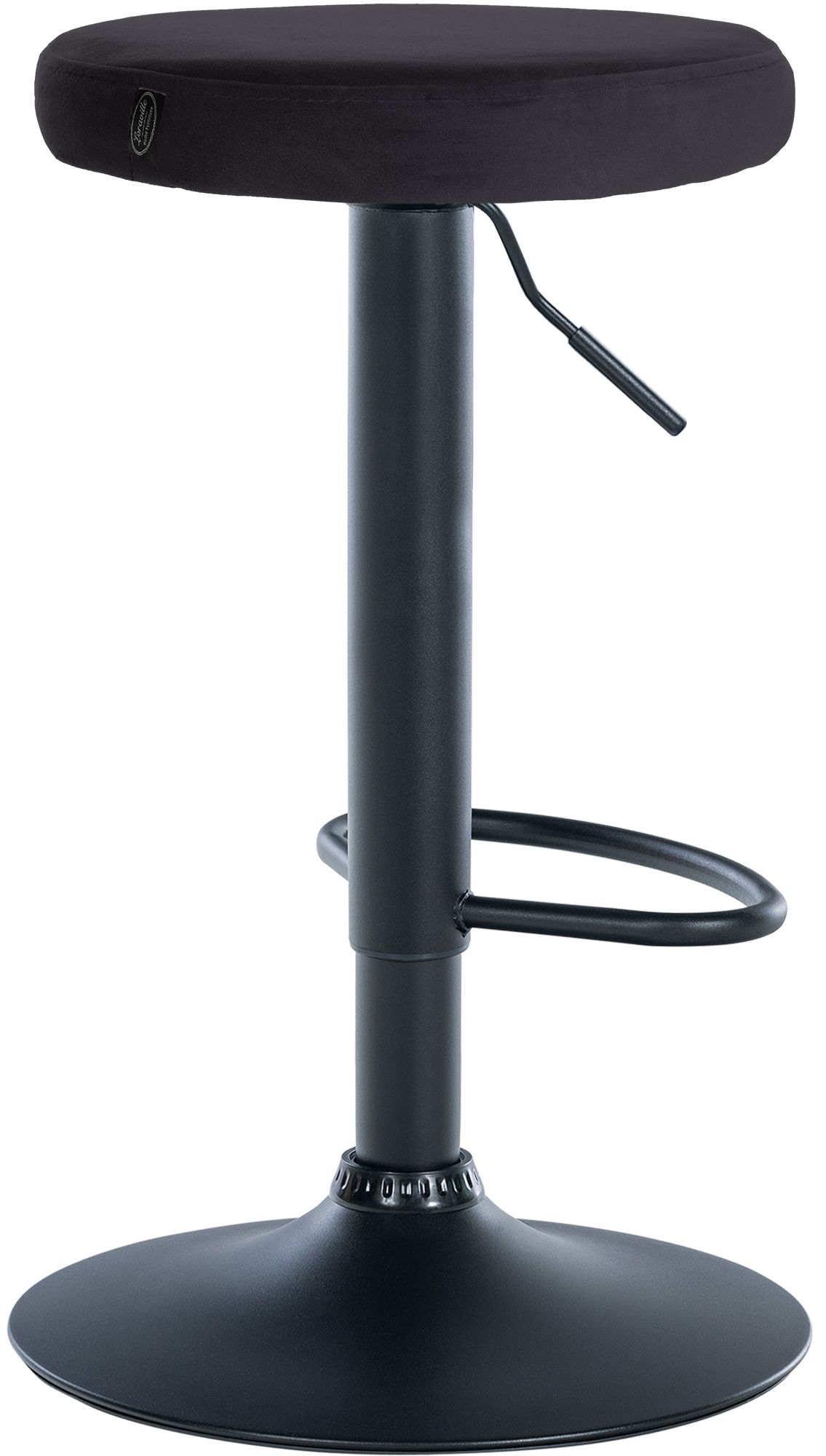 2er Set Barhocker Ponte Samt schwarz