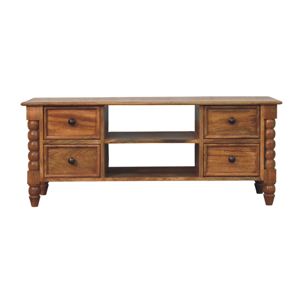 Amber Oak Spindle Media Unit